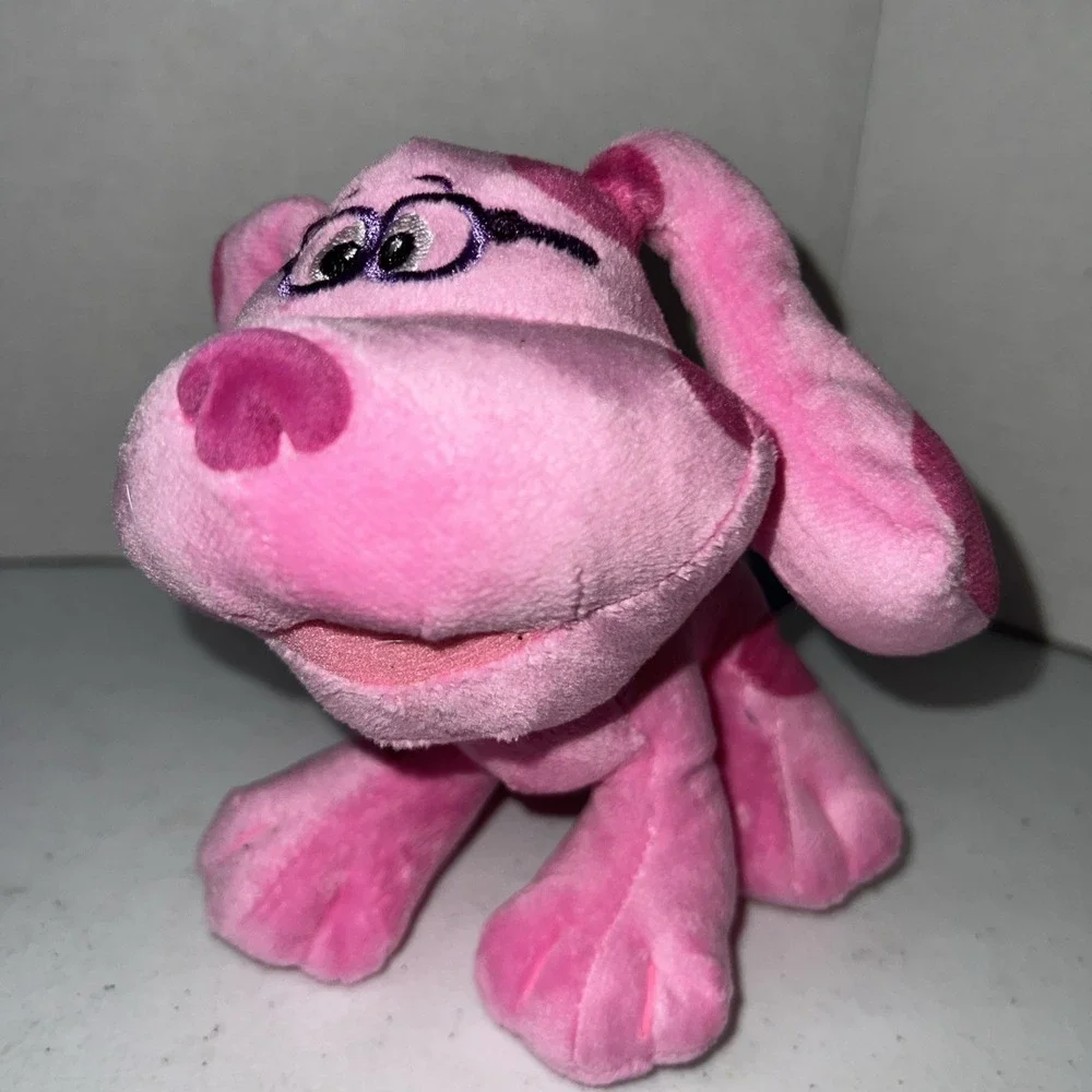 MAGENTA Plush Dog NICKELODEON BLUE'S CLUES Purple Glasses  Stuffed Animal 6